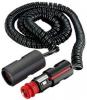 Coiled 12-24v cigar lighter socket extension cable 3m 8A fused universal